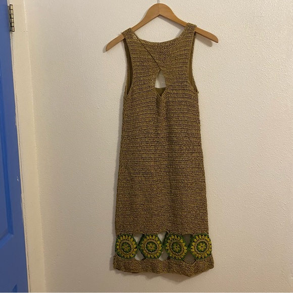 Anthropologie Knitted & Knotted Green Dress Small - Picture 5 of 5